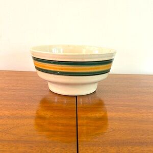 Vintage Striped Ceramic Bowl